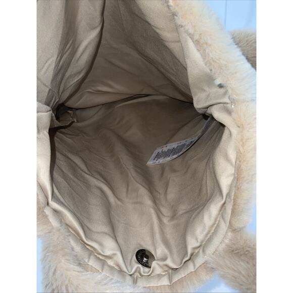 Disney Parks Bag Tote NWT Fuzzy Bambi Print With Magnetic Clasp & Flower Charm - Picture 3 of 10